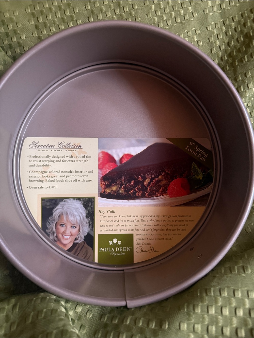 Paula Deen soft pink finish Signature Collection Springform Pan NEW
